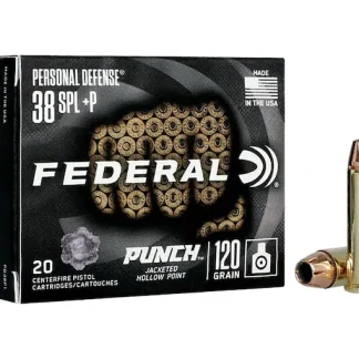 Authentic Federal Personal Defense Punch 38 Special +P Ammo 120 Grain Jacketed Hollow Point 200 - Ammunition | Glock Pistol Switch