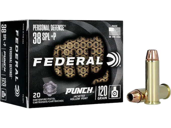 Authentic Federal Personal Defense Punch 38 Special +P Ammo 120 Grain Jacketed Hollow Point 200 Authentic Federal Personal Defense Punch 38 Special +P Ammo 120 Grain Jacketed Hollow Point 200 - Ammunition - Glock Pistol Switch