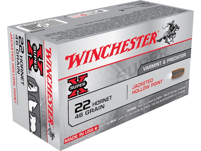 Winchester Super X 22 Hornet Ammo 46 Grain Jacketed Hollow Point 200 rounds For Sale Winchester Super X 22 Hornet Ammo 46 Grain Jacketed Hollow Point 200 rounds For Sale - Ammunition - Glock Pistol Switch