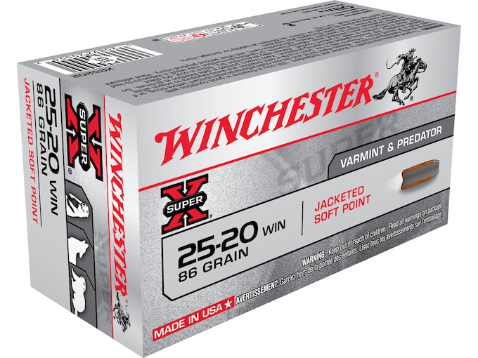 Winchester Super X 25-20 WCF Ammo 86 Grain Jacketed Soft Point Box of 50 Winchester Super X 25-20 WCF Ammo 86 Grain Jacketed Soft Point Box of 50 - Ammunition - Glock Pistol Switch