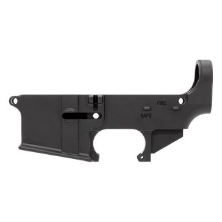 80% Lower Receiver - Forged 7075-T6, Anodized Black, Fire/Safe Marked | AR-15 Build Kit - Rifles - Glock Pistol Switch