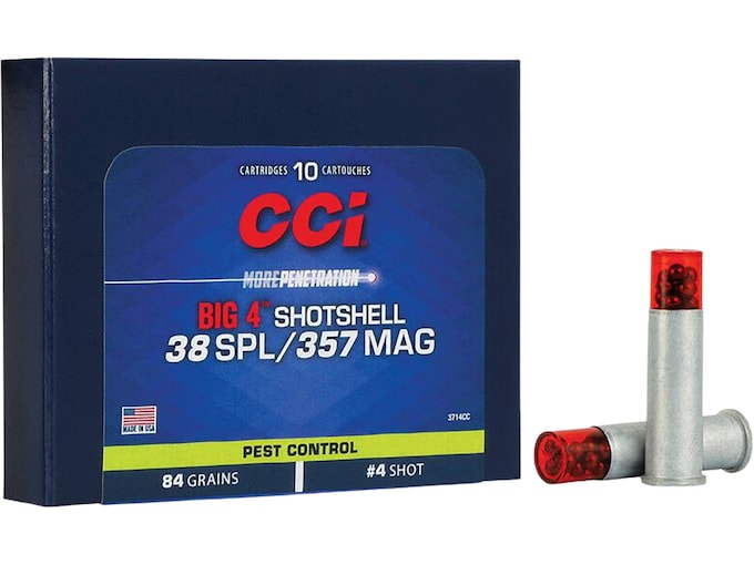 CCI Big 4 Shotshell 38 Special Ammo 84 Grain Lead Shot 200 rounds CCI Big 4 Shotshell 38 Special Ammo 84 Grain Lead Shot 200 rounds - Colored Glock Switches - Glock Pistol Switch